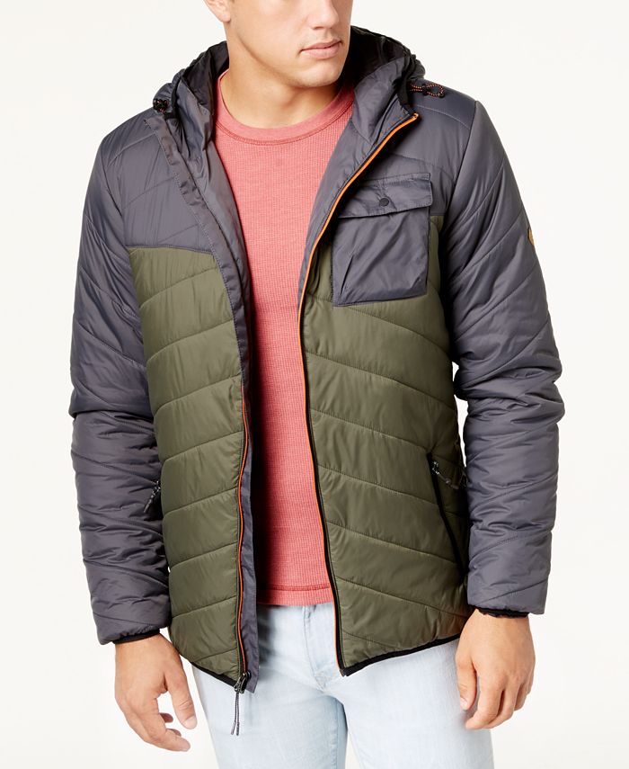 Rip Curl Men's Quilted Colorblocked Jacket - Macy's