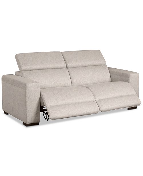 Furniture Nevio 82 2 Pc Fabric Sofa With 2 Power Recliners And