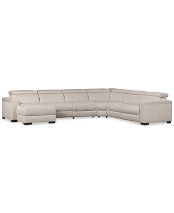 Nevio 6 piece leather on sale sectional