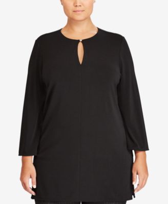 Lauren Ralph Lauren - Plus Size Bell-Sleeve Keyhole Tunic