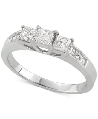 Macy's Diamond Princess Engagement Ring (1 ct. t.w.) in 14k White Gold ...