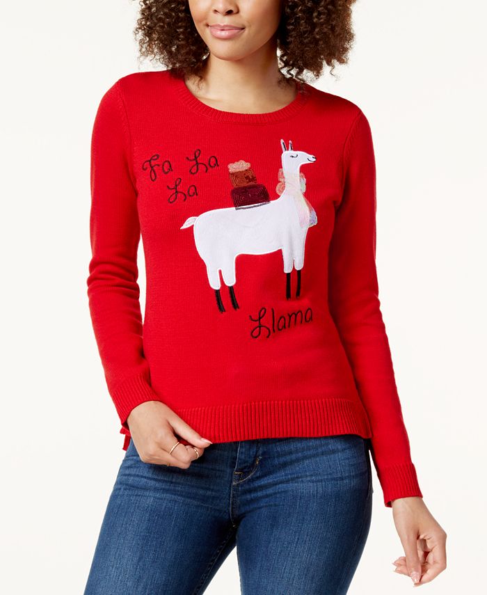 Maison Jules Embellished Llama Sweater Created for Macy s Macy s