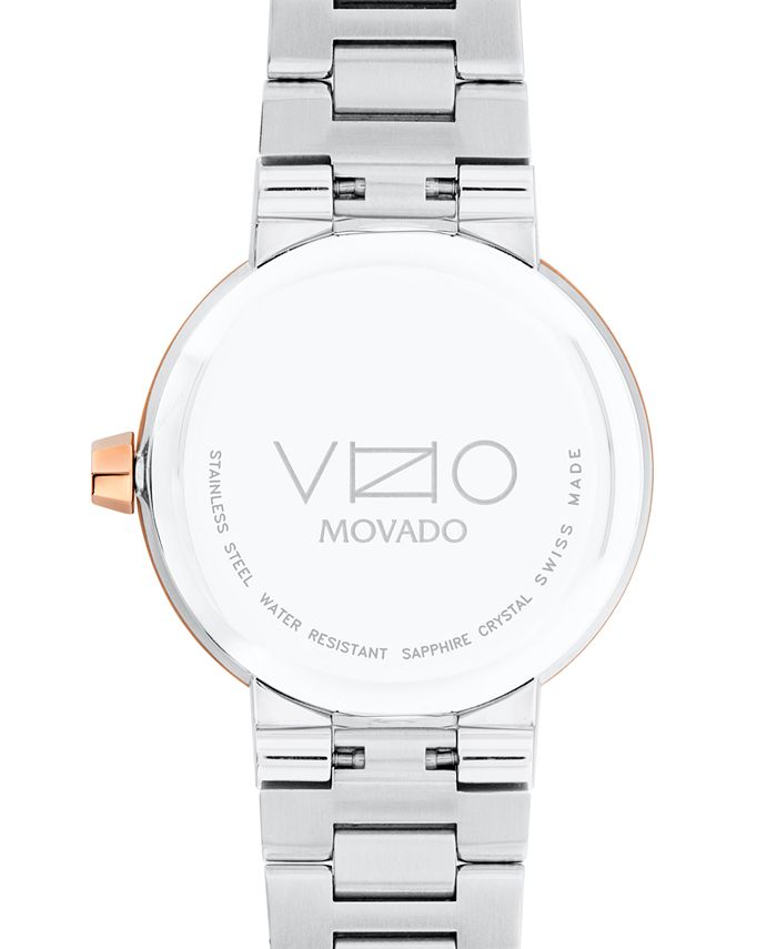 Movado Women's Swiss Vizio DiamondAccent TwoTone Stainless Steel