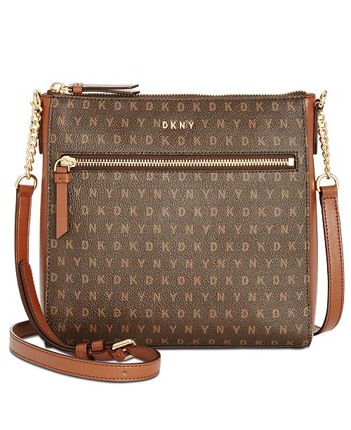 DKNY Signature Top-Zip Crossbody, Created for Macy&#39;s & Reviews - Handbags & Accessories - Macy&#39;s