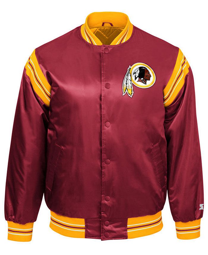Starter Men's Washington Redskins The Enforcer Satin Jacket Macy's