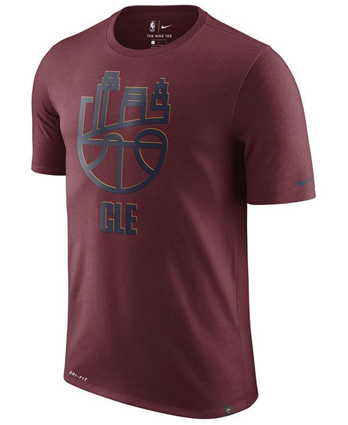 Nike Men's Cleveland Cavaliers Dri-FIT Driblend Cityscape T-Shirt - Macy's