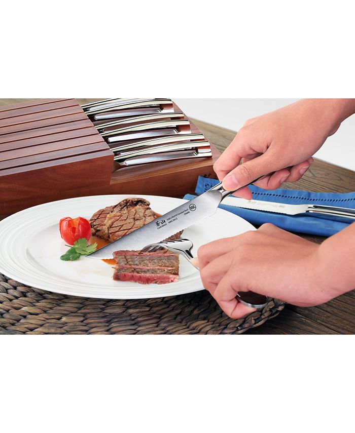 Cangshan N1 Series German Steel 8Pc. Steak Knife Set & Wood Block Macy's