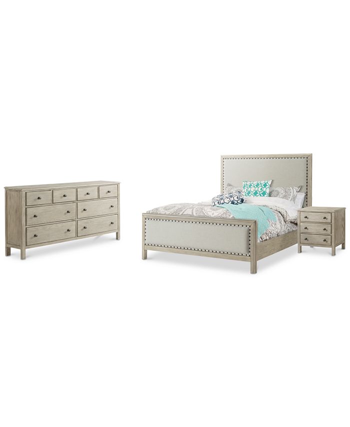 Furniture Parker Upholstered Bedroom Furniture, 3Pc. Set (Queen Bed