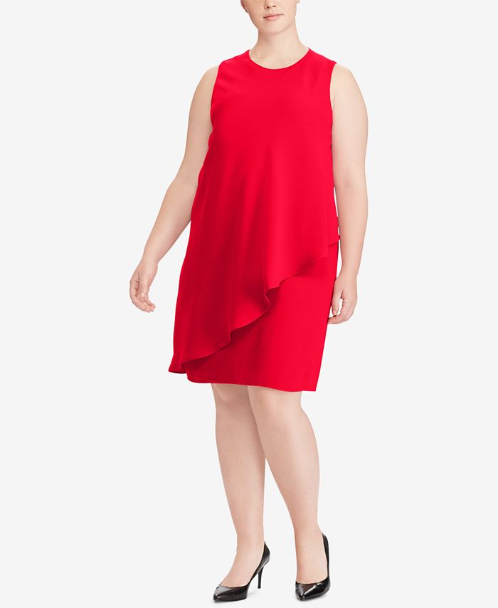 Lauren Ralph Lauren Plus Size AsymmetricalDrape Dress Macy's