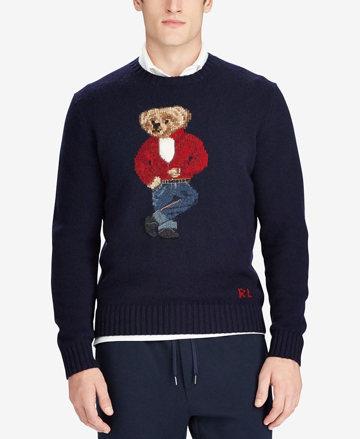 Polo Ralph Lauren Men's Polo Bear Sweater - Macy's