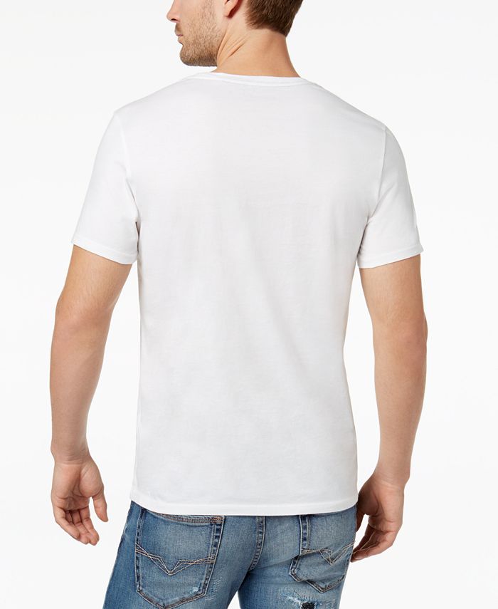GUESS Men's Shifted Metallic Logo-Print T-Shirt & Reviews - T-Shirts ...