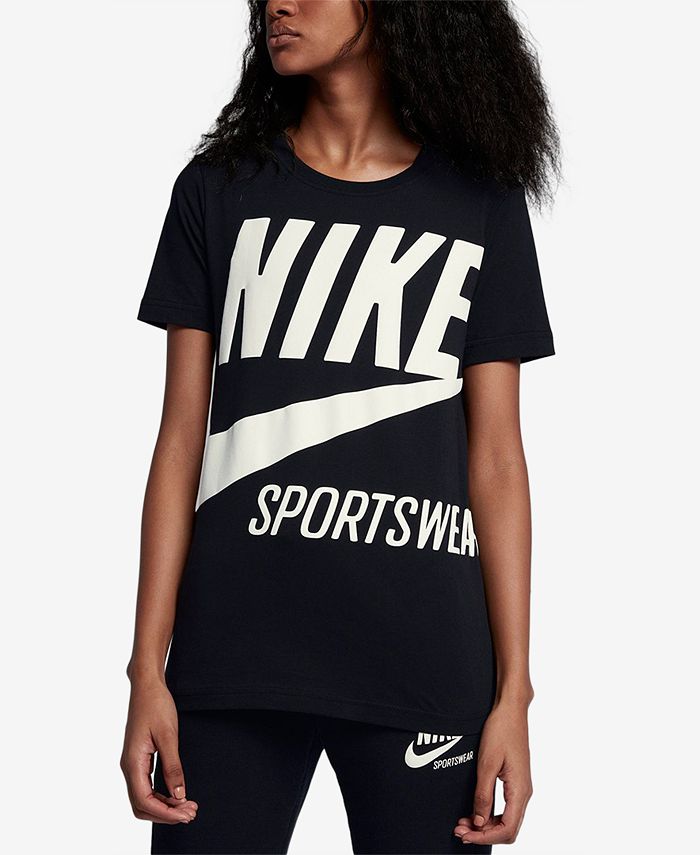 Nike Sportswear Cotton Logo T-Shirt - Macy's