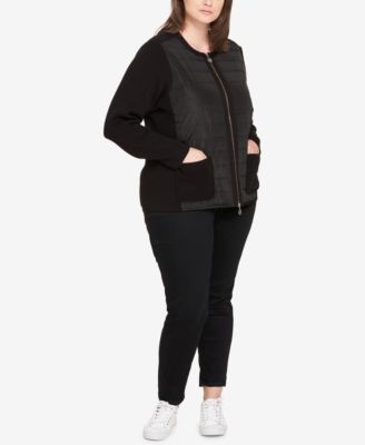 Tommy Hilfiger - Plus Size Zip-Up Puffer Sweater