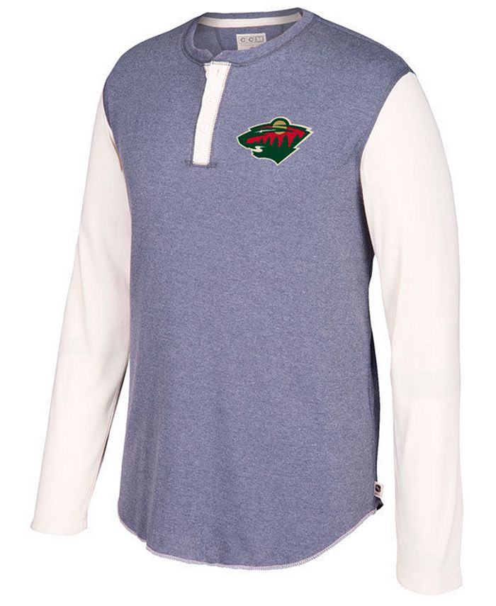 CCM Men's Minnesota Wild Long Sleeve Henley Shirt & Reviews - Sports ...