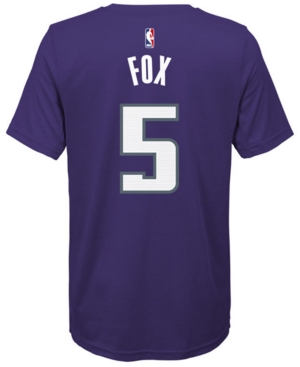 Nike DeAaron Fox Sacramento Kings Icon Name & Number T-Shirt, Big Boys (8-20)
