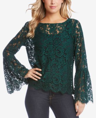 Karen Kane - Lace Bell-Sleeve Top