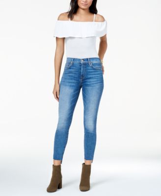 7 For All Mankind - High-Rise Step-Hem Skinny Jeans
