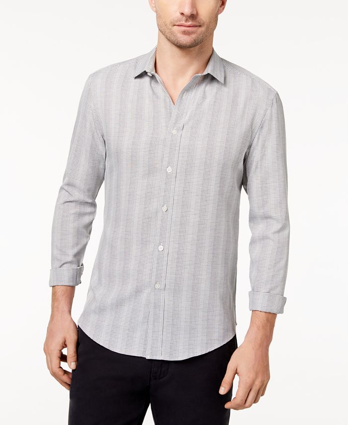 Vince Camuto Men's Slim-Fit Pinstripe Sports Shirt - Macy's