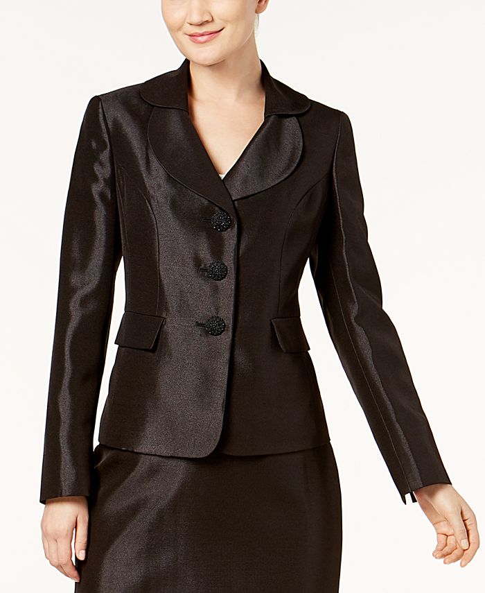 Le Suit Shimmer Skirt Suit - Macy's