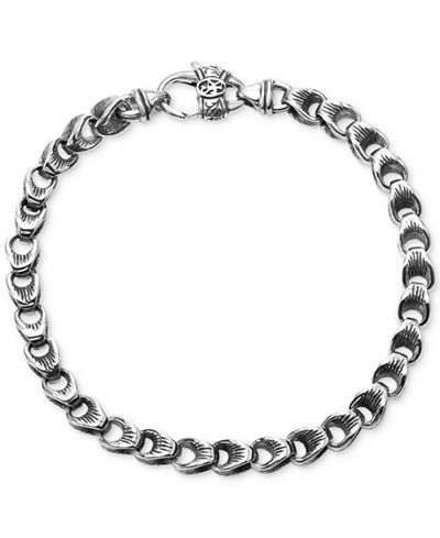 Scott Kay Men's Textured Link Bracelet in Sterling Silver - Bracelets ...