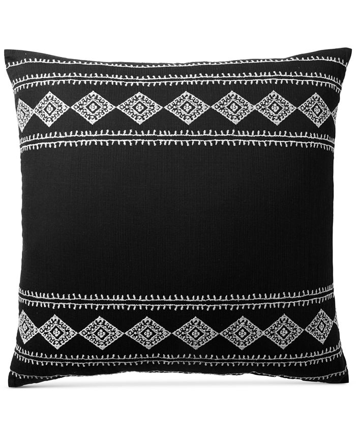 Lucky Brand Embroidered Ikat European Sham, Created for Macy's Macy's