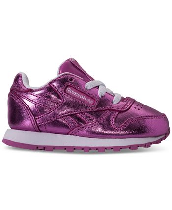 Reebok Toddler Girls' Classic Leather Metallic Casual Sneakers from Finish  Line - Macy's