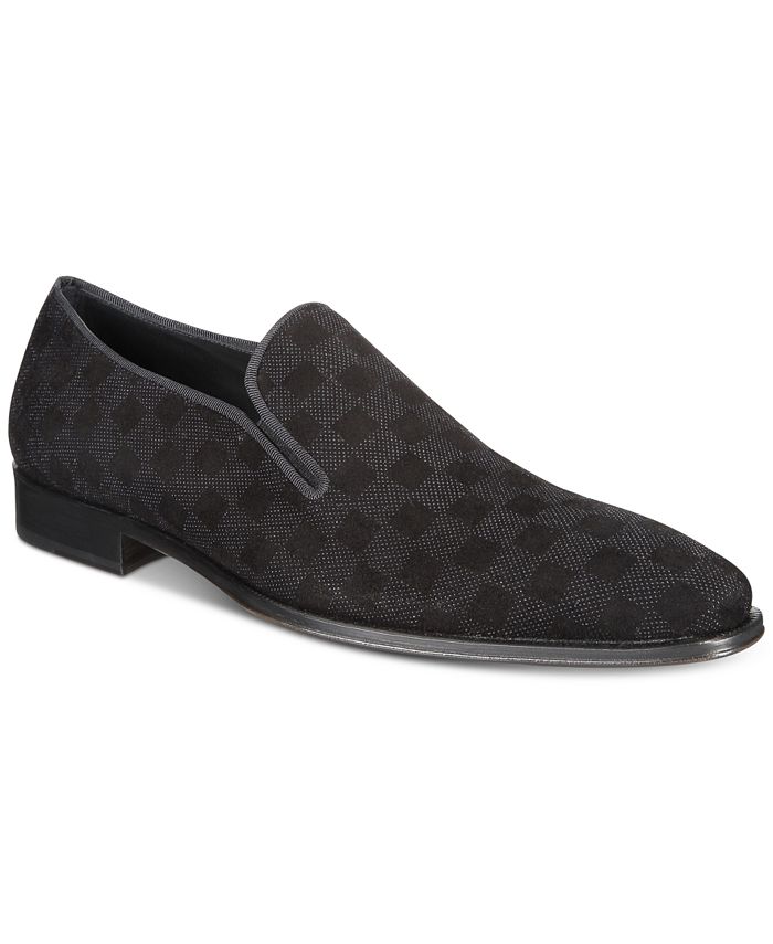 Mezlan Men's Checkerboard Suede Loafers, Created for Macy's & Reviews ...