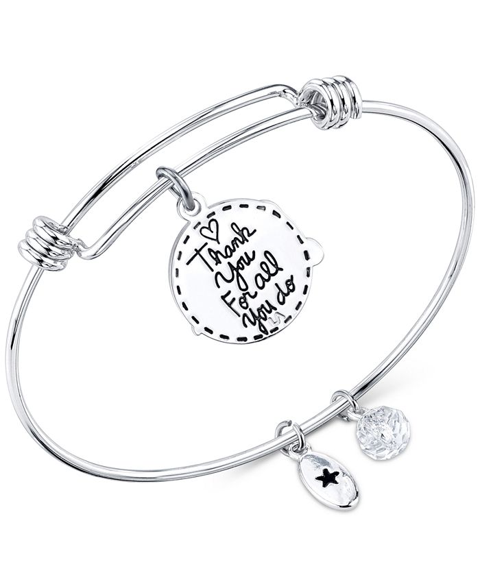 Unwritten Two-Tone "Mother, Thank you for all you do" Adjustable Bangle ...