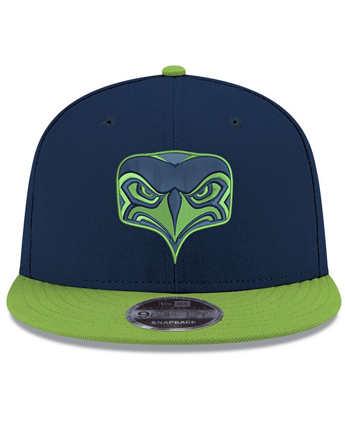 New Era 9Fifty Snapback Seattle Seahawks – Team Classic, Colore Blu, 100% Cotone Con Logo Ricamato 3D - 3