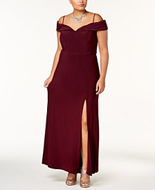 Trendy Plus Size Off-The-Shoulder Gown