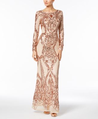 Betsy & Adam Sequined Gown & Reviews - Dresses - Women - Macy's