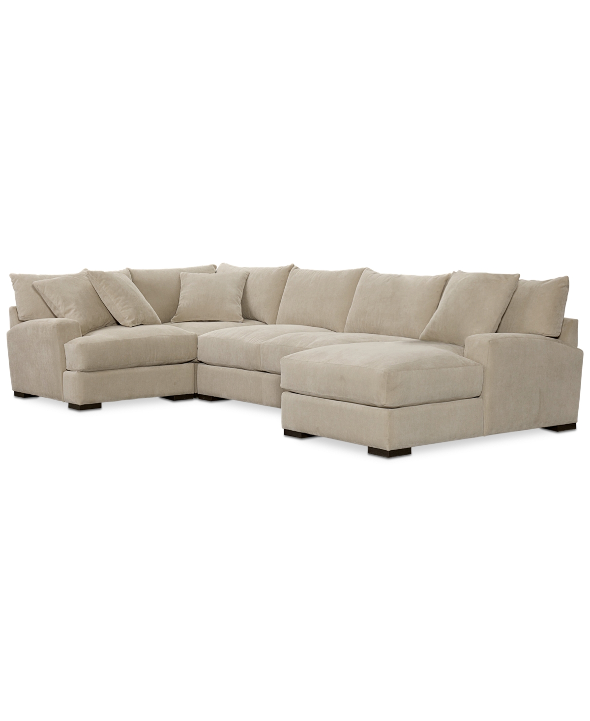 Rhyder 4-Pc. 80'' Fabric Sectional Sofa with Chaise, Created for Macy's