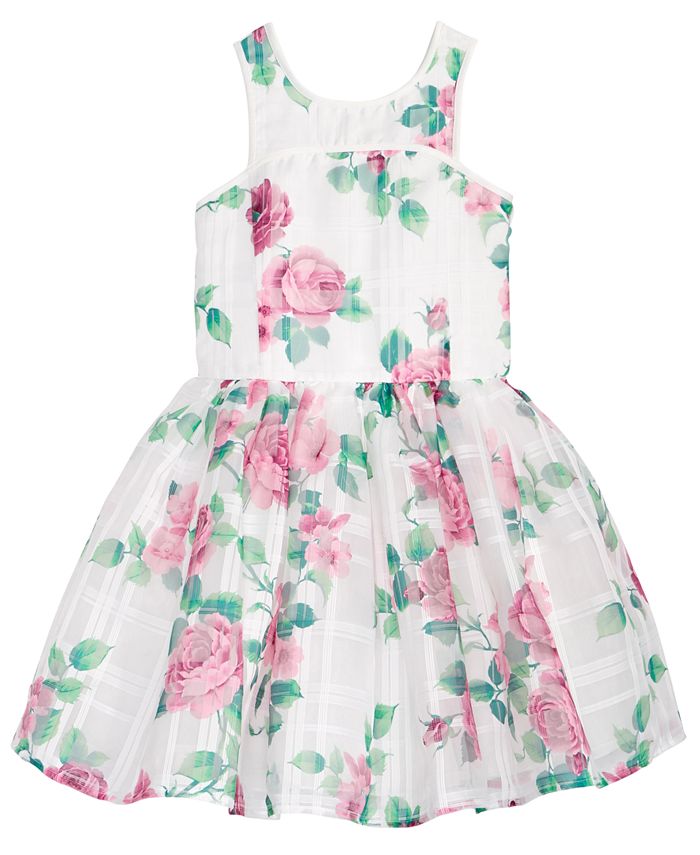 Nanette Lepore Floral-Print Jacquard Dress, Big Girls - Macy's
