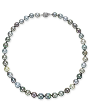 image of Multicolor Cultured Tahitian Pearl (9mm) Strand Necklace