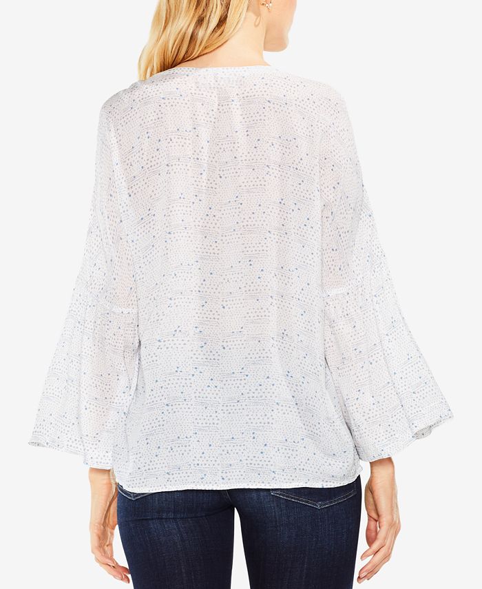 Vince Camuto Bell-Sleeve Printed Top - Macy's