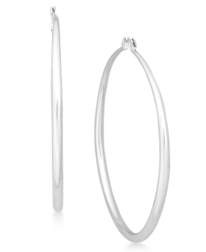 Inc International Concepts Extra Large 2-3/4" Gold-tone Hoop Earrings, Created For Macy's In Silver