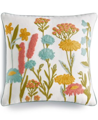 Lacourte - Botanical Garden Embroidered 20" Square Decorative Pillow