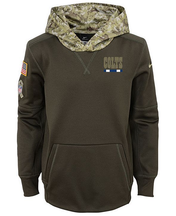 Nike Indianapolis Colts Salute To Service Therma Hoodie, Big Boys (820
