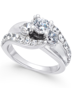image of Diamond Wide Band Engagement Ring (2 ct. t.w.) in 14k White Gold