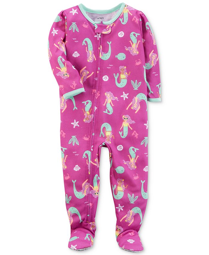 Carter s Mermaid Print Footed Pajamas Baby Girls Macy s