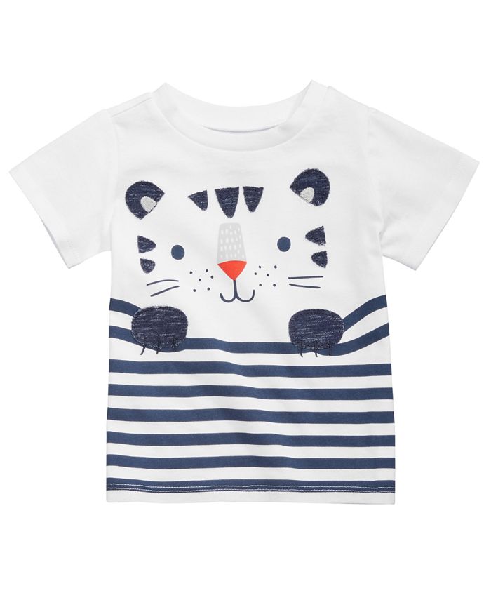 First Impressions Tiger-Print Cotton T-Shirt, Baby Boys, Created for ...