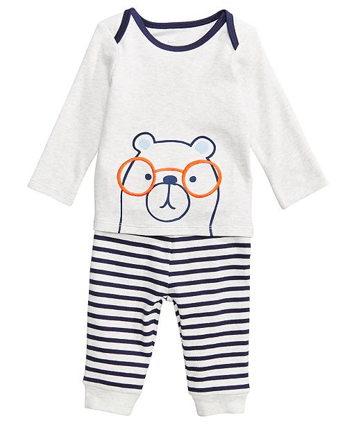 Baby Boys 2 Pc Bear Print Top Leggings Set Created For Macy S