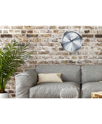 Gallery Silver-Tone Metal Wall Clock 