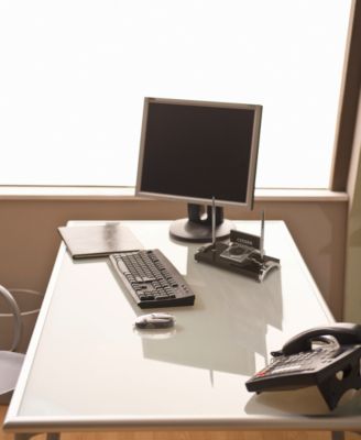 Citizen Executive Suite Silver-Tone Metal & Black Crystal Desk Clock 