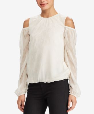 Lauren Ralph Lauren - Floral-Burnout Cold-Shoulder Top