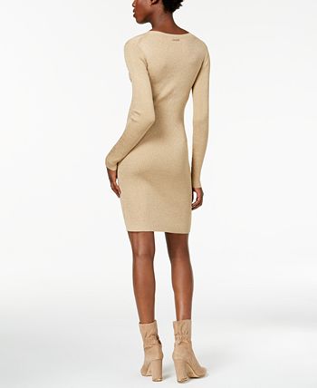 Michael Kors Metallic Sweater Dress Macy s