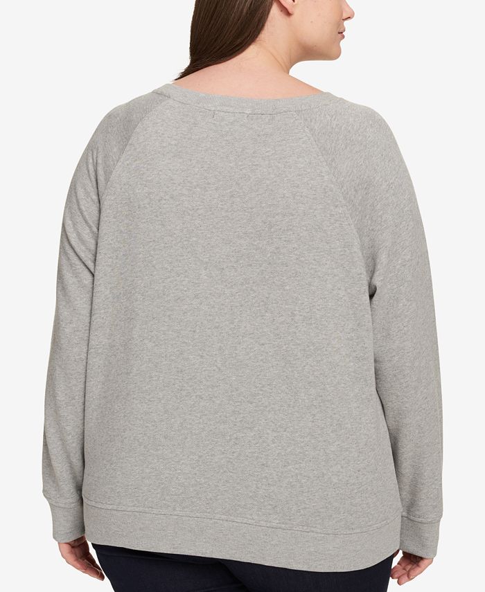 Tommy Hilfiger Plus Size Logo Sweatshirt, Created for Macy's & Reviews ...