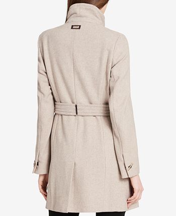 Calvin klein belted 2025 asymmetrical walker coat
