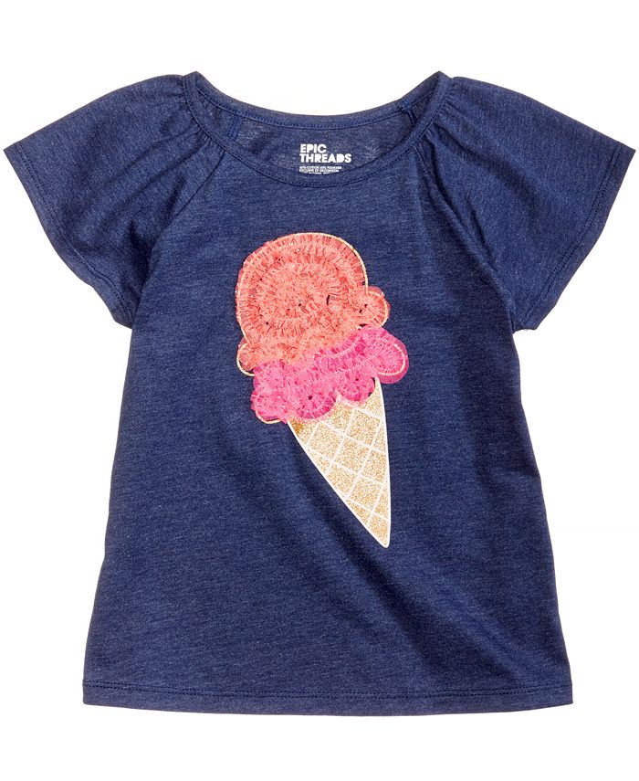 Epic Threads Ice Cream T-Shirt, Toddler Girls, Created for Macy's - Macy's