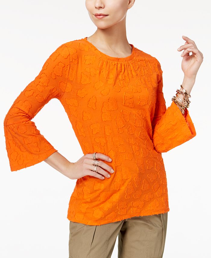 Michael kors t best sale shirt womens orange